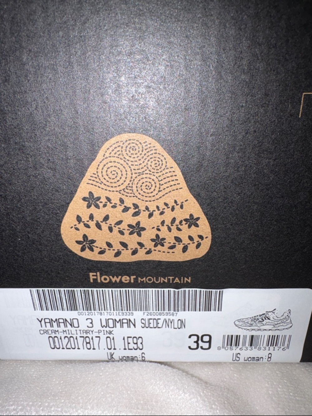 NWT Flower Mountain Yamano 3 Sneakers in Cream-Military-Pink - Picture 8 of 16